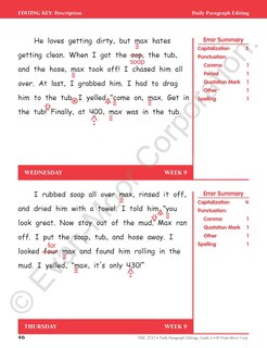 Sample content 4_Daily Paragraph Editing, Grade 2 Teacher Edition