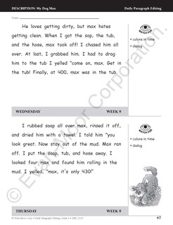 Sample content 5_Daily Paragraph Editing, Grade 2 Teacher Edition