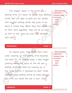 Aperçu du contenu 4_Daily Paragraph Editing, Grade 3 Teacher Edition