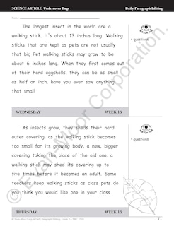 Aperçu du contenu 5_Daily Paragraph Editing, Grade 3 Teacher Edition