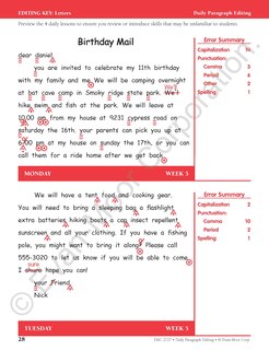 Sample content 2_Daily Paragraph Editing, Grade 4 Teacher Edition