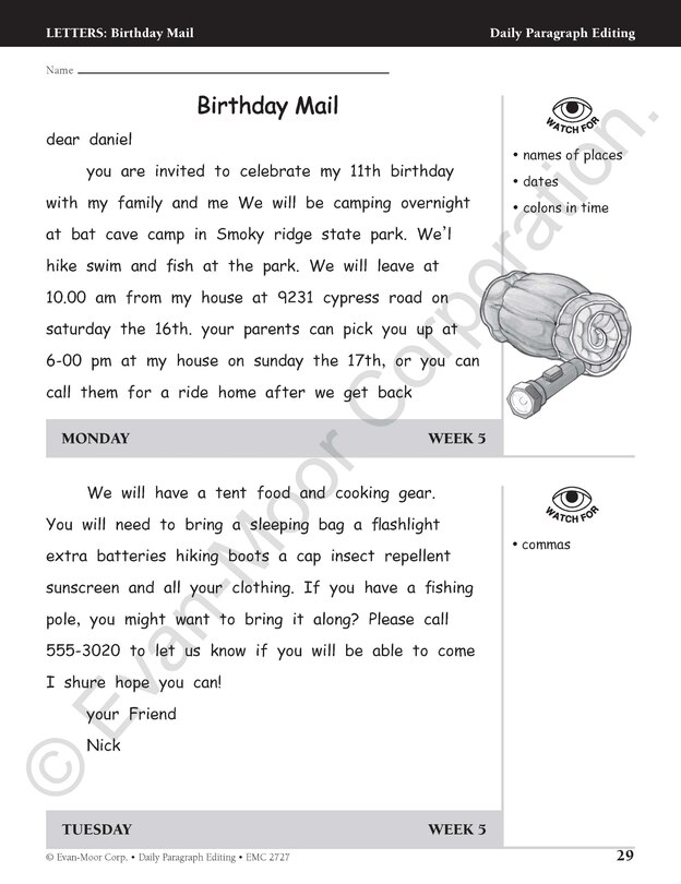 Sample content 3_Daily Paragraph Editing, Grade 4 Teacher Edition
