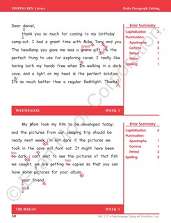 Sample content 4_Daily Paragraph Editing, Grade 4 Teacher Edition
