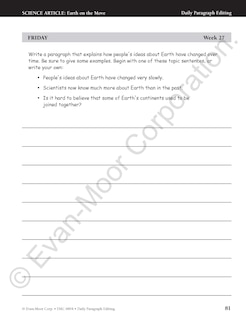 Aperçu du contenu 3_Daily Paragraph Editing, Grade 4 Student Edition Workbook