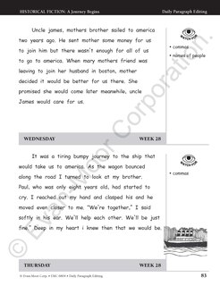 Aperçu du contenu 5_Daily Paragraph Editing, Grade 4 Student Edition Workbook