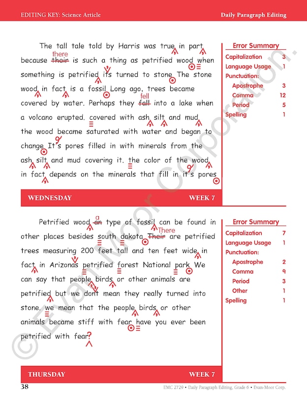 Sample content 4_Daily Paragraph Editing, Grade 6 Teacher Edition