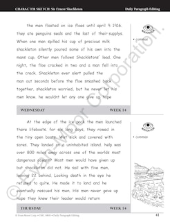 Aperçu du contenu 5_Daily Paragraph Editing, Grade 6 Student Edition Workbook