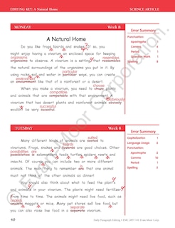 Sample content 3_Daily Paragraph Editing, Grade 7 Teacher Edition