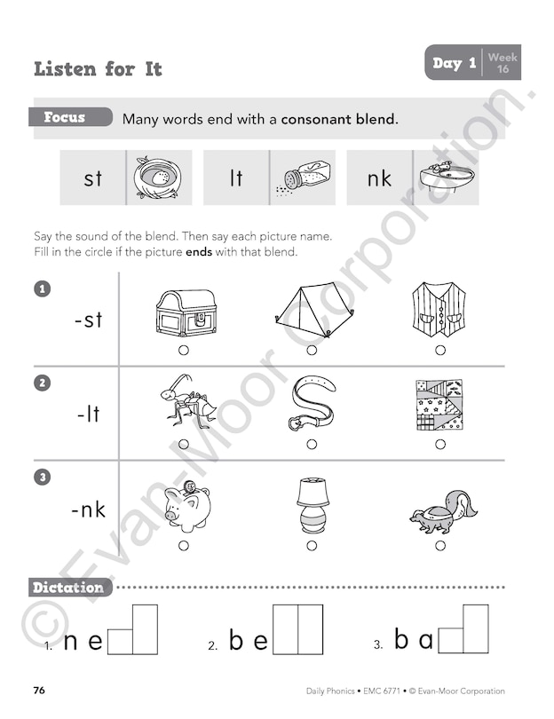 Sample content_Daily Phonics, Grade 1 Student Edition Workbook