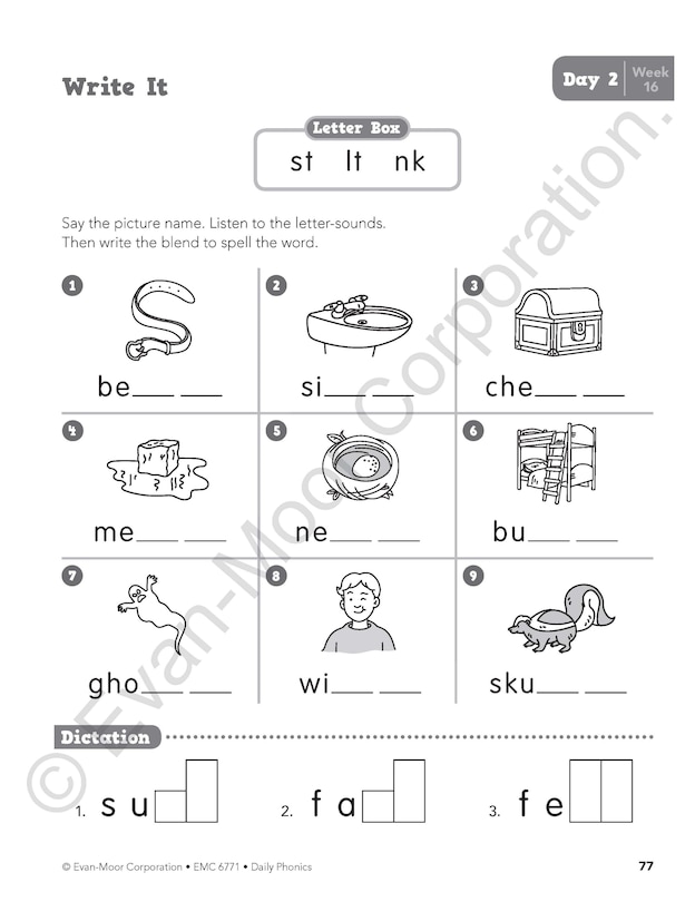 Sample content 2_Daily Phonics, Grade 1 Student Edition Workbook