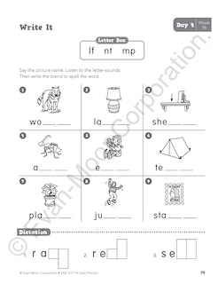 Sample content 4_Daily Phonics, Grade 1 Student Edition Workbook