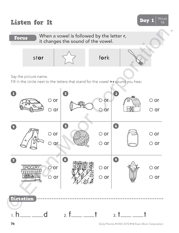 Aperçu du contenu_Daily Phonics, Grade 2 Student Edition Workbook