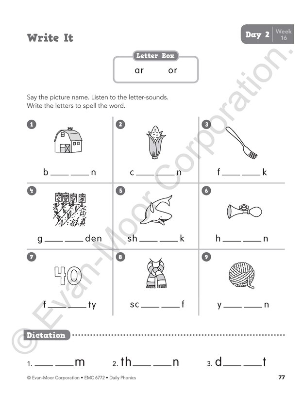 Aperçu du contenu 2_Daily Phonics, Grade 2 Student Edition Workbook