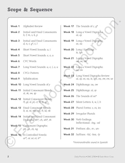 Aperçu du contenu_Daily Phonics, Grade 2 Teacher Edition