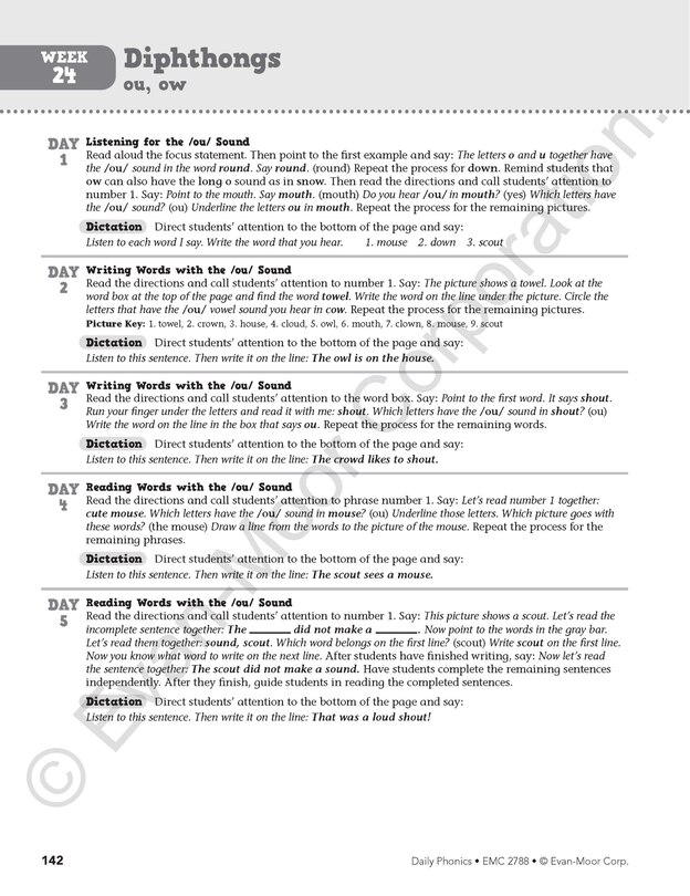 Aperçu du contenu 3_Daily Phonics, Grade 2 Teacher Edition