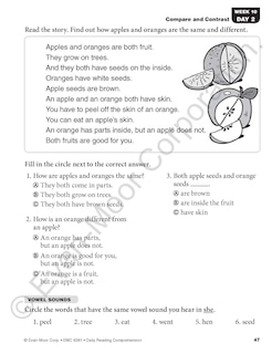Sample content 2_Daily Reading Comprehension, Grade 1 Student Edition Workbook