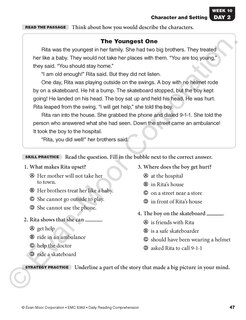 Aperçu du contenu 2_Daily Reading Comprehension, Grade 2 Student Edition Workbook