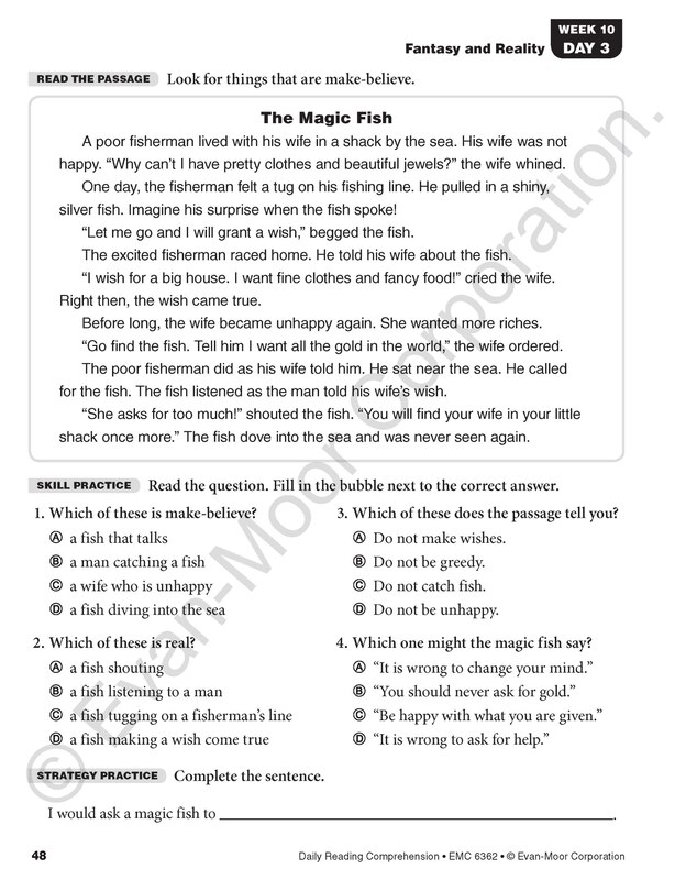 Aperçu du contenu 3_Daily Reading Comprehension, Grade 2 Student Edition Workbook