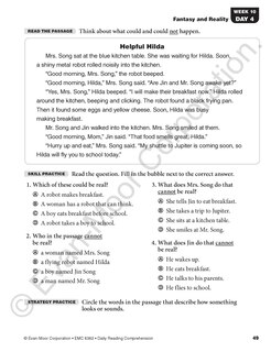 Aperçu du contenu 4_Daily Reading Comprehension, Grade 2 Student Edition Workbook