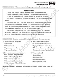 Aperçu du contenu 5_Daily Reading Comprehension, Grade 2 Student Edition Workbook
