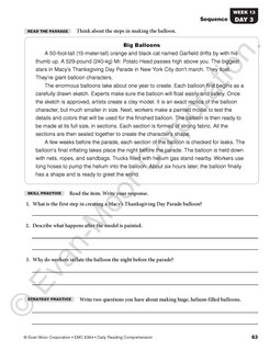 Aperçu du contenu 3_Daily Reading Comprehension, Grade 4 Student Edition Workbook