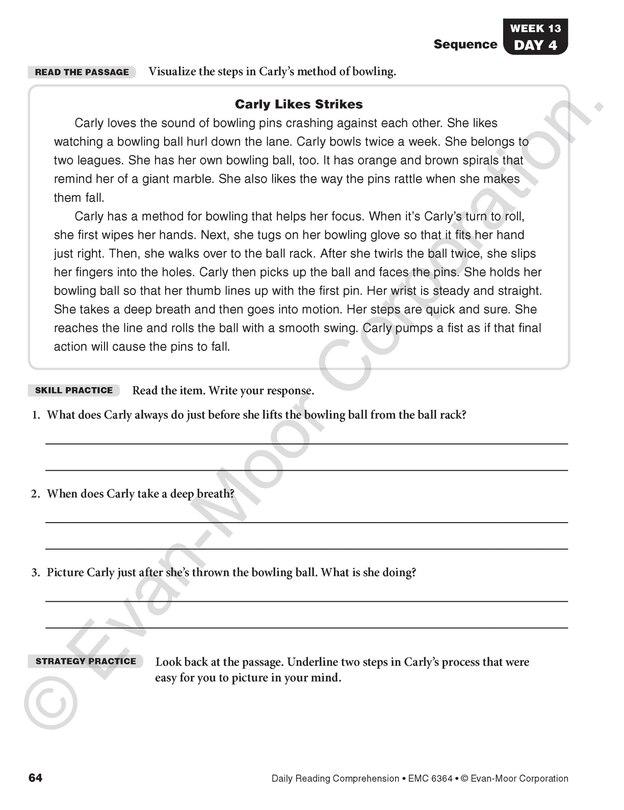 Aperçu du contenu 4_Daily Reading Comprehension, Grade 4 Student Edition Workbook