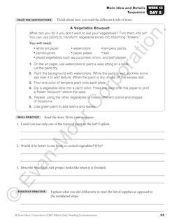 Aperçu du contenu 5_Daily Reading Comprehension, Grade 4 Student Edition Workbook
