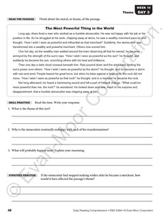 Aperçu du contenu 3_Daily Reading Comprehension, Grade 6 Student Edition Workbook (5-pack)