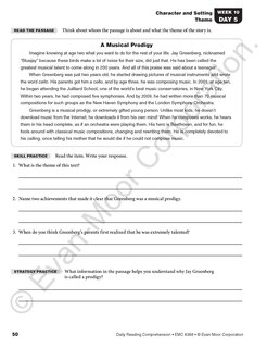 Aperçu du contenu 5_Daily Reading Comprehension, Grade 6 Student Edition Workbook (5-pack)