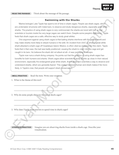 Aperçu du contenu 4_Daily Reading Comprehension, Grade 7 Student Edition Workbook