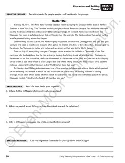 Aperçu du contenu 5_Daily Reading Comprehension, Grade 7 Student Edition Workbook