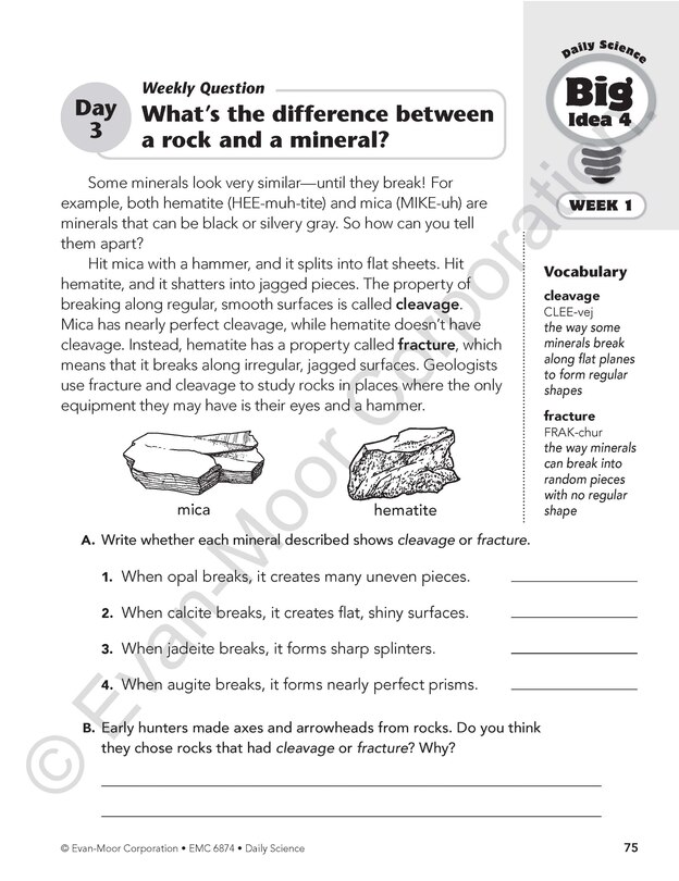 Sample content 3_Daily Science, Grade 4 Student Edition Workbook