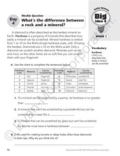 Sample content 4_Daily Science, Grade 4 Student Edition Workbook