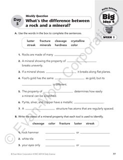 Sample content 5_Daily Science, Grade 4 Student Edition Workbook