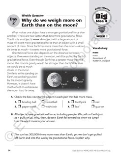 Sample content 2_Daily Science, Grade 5 Student Edition Workbook (5-pack)