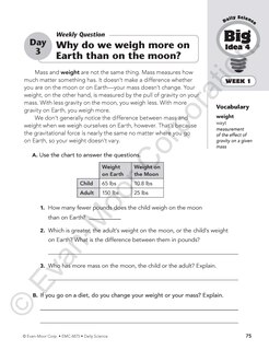 Sample content 3_Daily Science, Grade 5 Student Edition Workbook