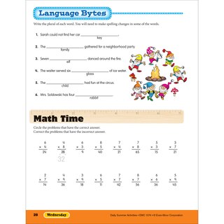 Sample content 2_Daily Summer Activities: Between 3rd Grade and 4th Grade, Grade 3 - 4 Workbook