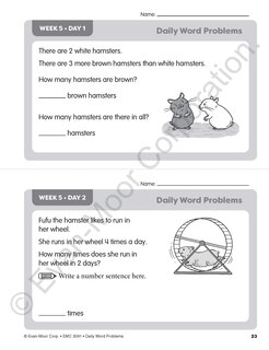 Aperçu du contenu 4_Daily Word Problems Math, Grade 1 Teacher Edition