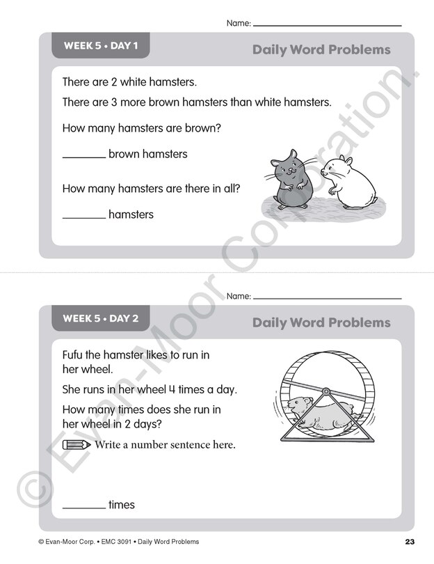 Aperçu du contenu 4_Daily Word Problems Math, Grade 1 Teacher Edition