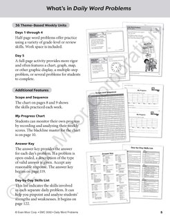 Aperçu du contenu_Daily Word Problems Math, Grade 2 Teacher Edition