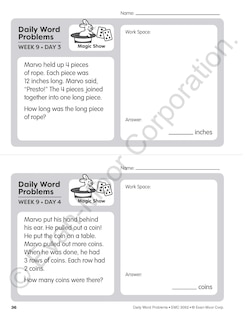 Aperçu du contenu 5_Daily Word Problems Math, Grade 2 Teacher Edition