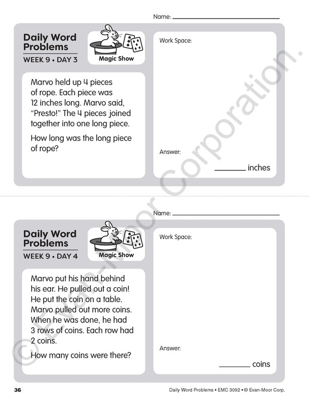 Aperçu du contenu 5_Daily Word Problems Math, Grade 2 Teacher Edition