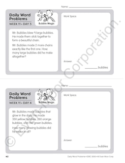 Aperçu du contenu 5_Daily Word Problems Math, Grade 3 Teacher Edition