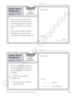 Sample content 4_Daily Word Problems Math, Grade 4 Teacher Edition