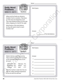 Aperçu du contenu 5_Daily Word Problems Math, Grade 6 Teacher Edition