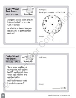 Aperçu du contenu_Daily Word Problems Math, Grade 2 Student Workbook