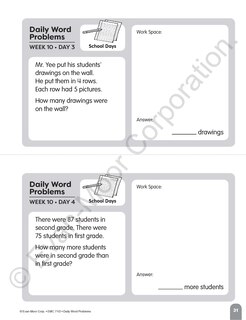 Aperçu du contenu 2_Daily Word Problems Math, Grade 2 Student Workbook