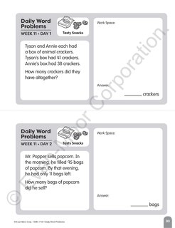 Aperçu du contenu 4_Daily Word Problems Math, Grade 2 Student Workbook