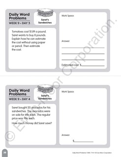 Aperçu du contenu 2_Daily Word Problems Math, Grade 4 Student Workbook