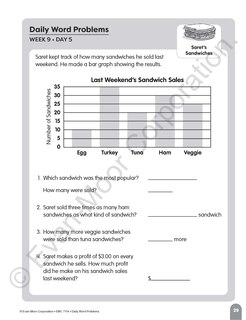 Aperçu du contenu 3_Daily Word Problems Math, Grade 4 Student Workbook